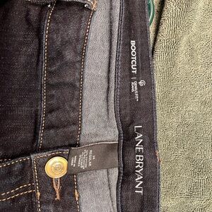 Lane Bryant Genius Fit Dark Wash boot cut jeans, size 24, good used condition